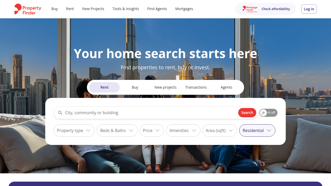 Property Finder, a leading online real estate portal in Dubai, offers extensive property listings and agent reviews.