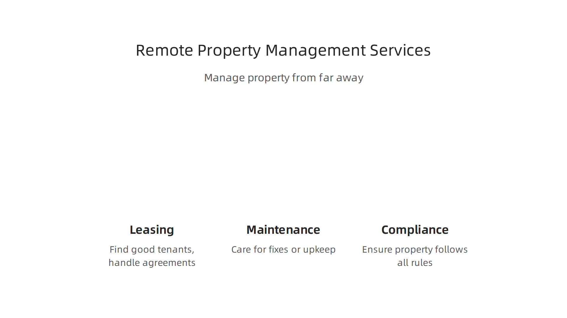 Key services offered by property managers to help overseas investors manage their Dubai properties remotely.