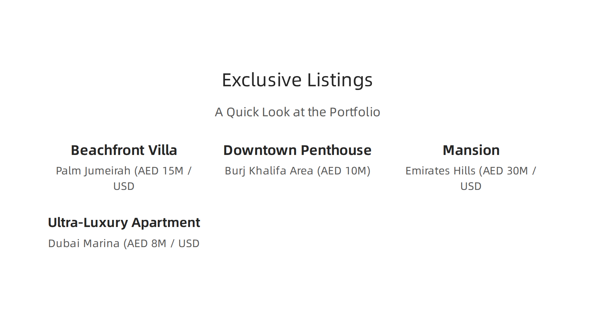 A glimpse into the types of luxury properties available through Sotheby's International Realty Dubai.