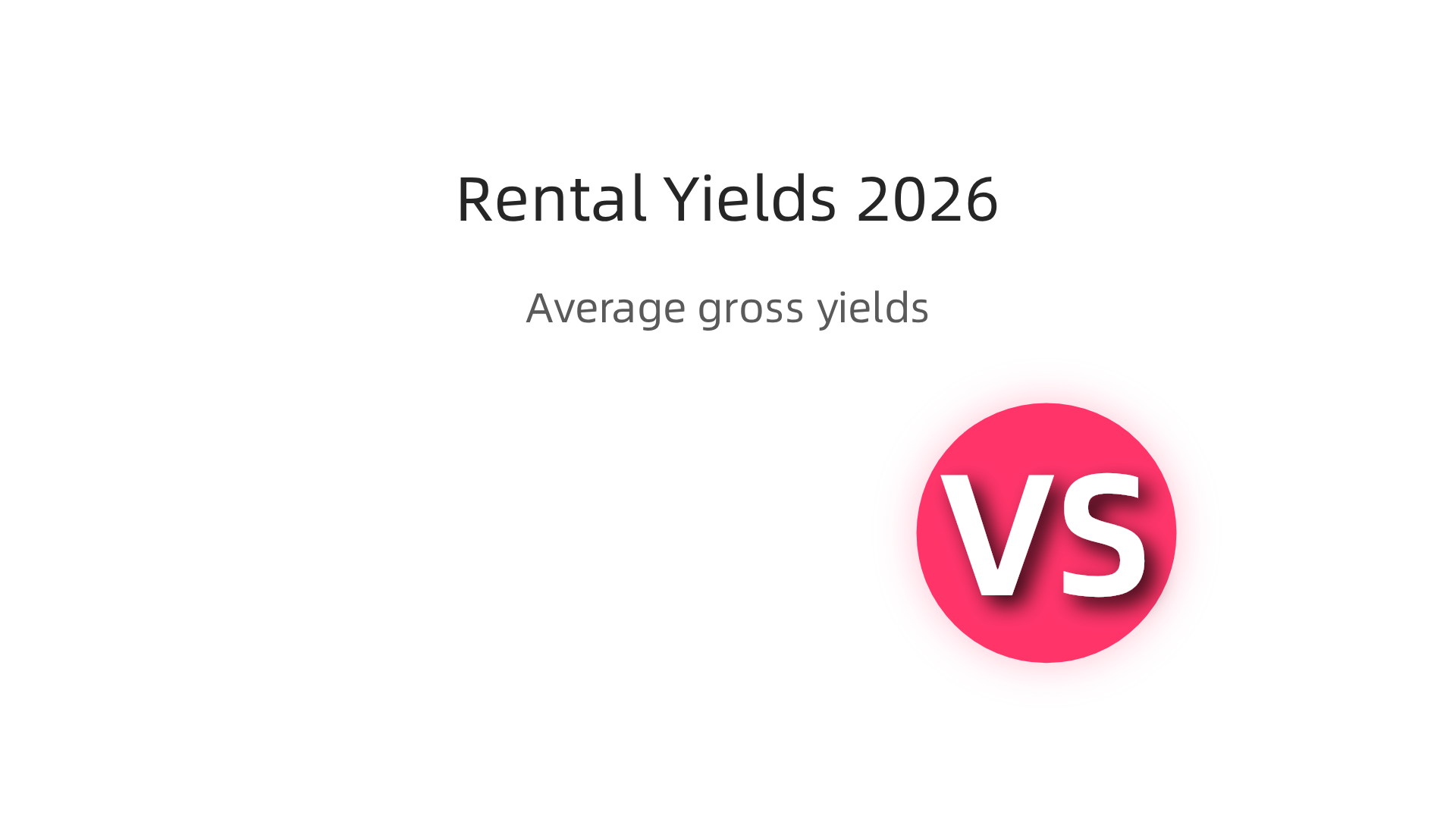 An infographic comparing the average gross rental yields for apartments versus villas and townhouses in Dubai for 2026.