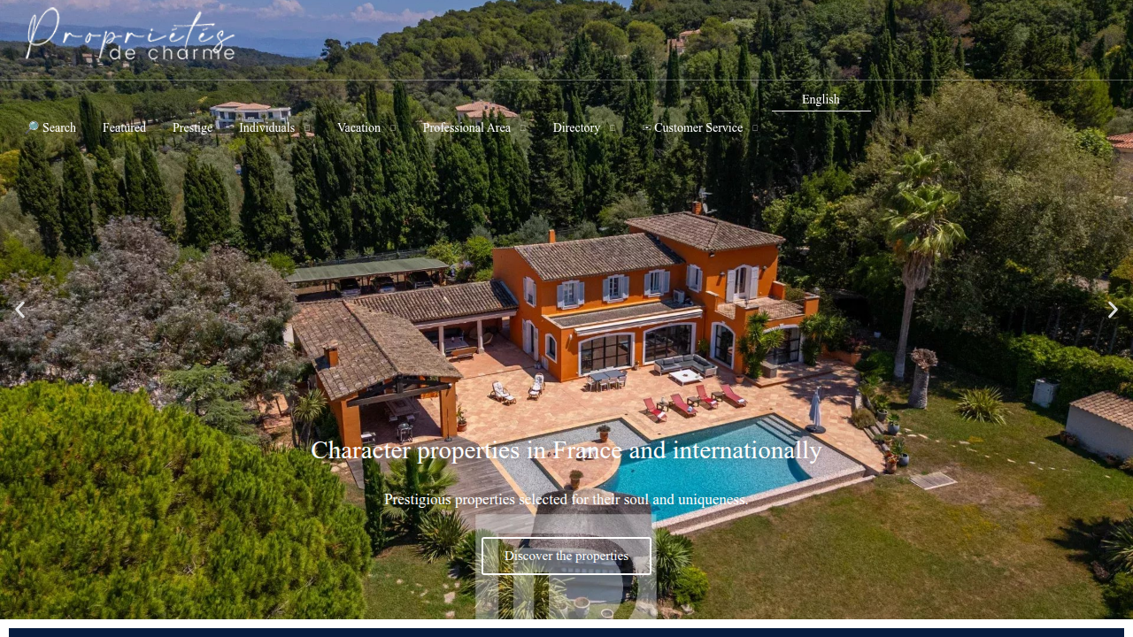 View international luxury real estate listings and market outlooks on Propriétés de Charme.