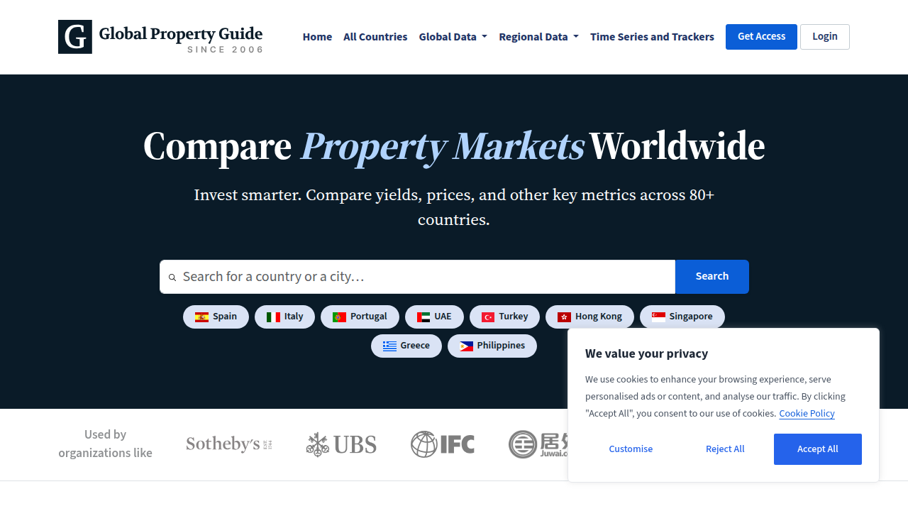 Access global property market analyses and price histories on Global Property Guide.