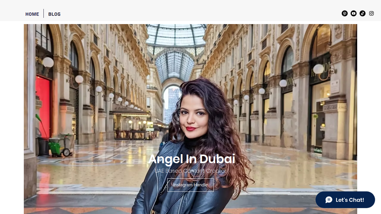 A screenshot of Angel in Dubai's homepage, a resource for mortgage and home loan information in Dubai.
