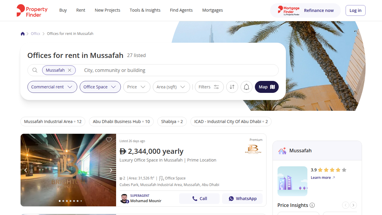 Search for available offices for rent in Abu Dhabi on PropertyFinder.ae.